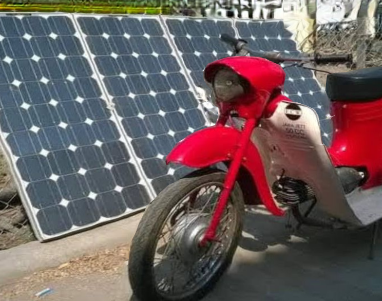 1965 Jawa → Solar Powered EV Motorcycle